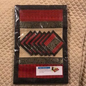 Reed placemat and coasters from Thailand